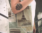 Summer Travel Vintage Card Postal Paris Tote Bag