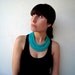 The triple braid necklace - handmade in emerald fabric
