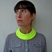 The triple braid necklace - handmade in neon yellow fabric