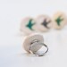 Mod Flower Ring- Peacock Green and Black
