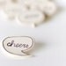 Ceramic Speech Bubble Brooch, Cheers