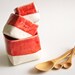 Salt and Pepper plus Sugar- Ceramic Cellars in Red (made to order)