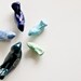 Ceramic Birds- Set of Three in Blue, Turquoise, and Mint by RossLab (made to order)