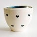 Nesting Bowls in Teal with Hearts- Set of 3