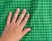 Green on Green Gigham Plaid Flannel Fabric Yardage