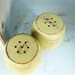 Colorful Shabby Chic Salt and Pepper Shakers, GREEN