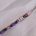 RESERVED Vintage Rhinestone Friendship Bracelet- "One Fish, Two Fish, Green Fish, Pink Fish"