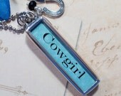 Cowgirl Runnin On Faith- Silver Soldered Charm/Pendant/Necklace