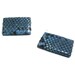 Turquoise, black python shoe-clips handmade in Italy