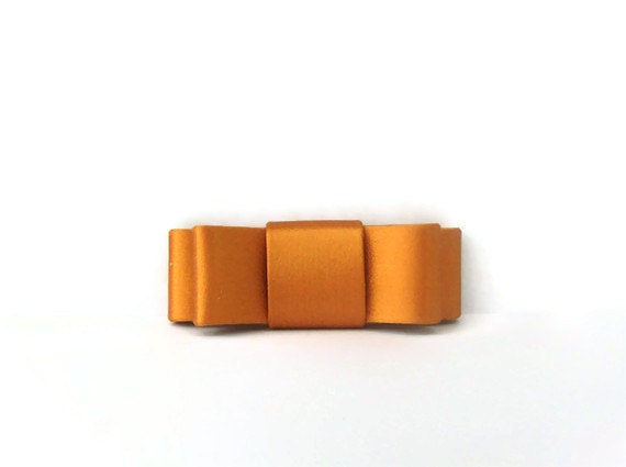 Orang Satin Bow Shoe-clips