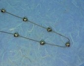 Silver Heart Necklace 22 inch Chain String of Hearts