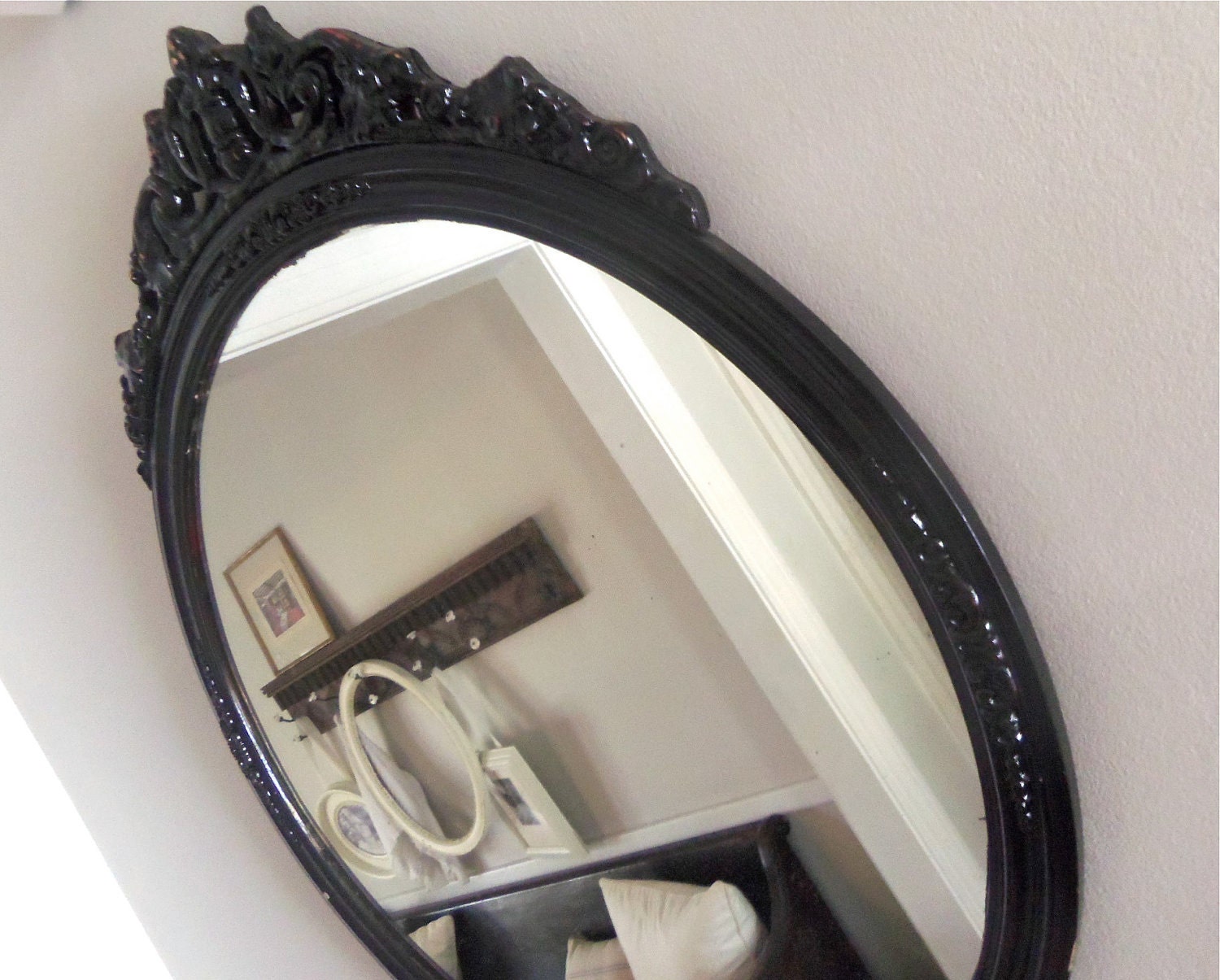 vintage mirror shabby chic chippy black by alwaysmaybevintage vintage mirror shabby chic chippy black by alwaysmaybevintage