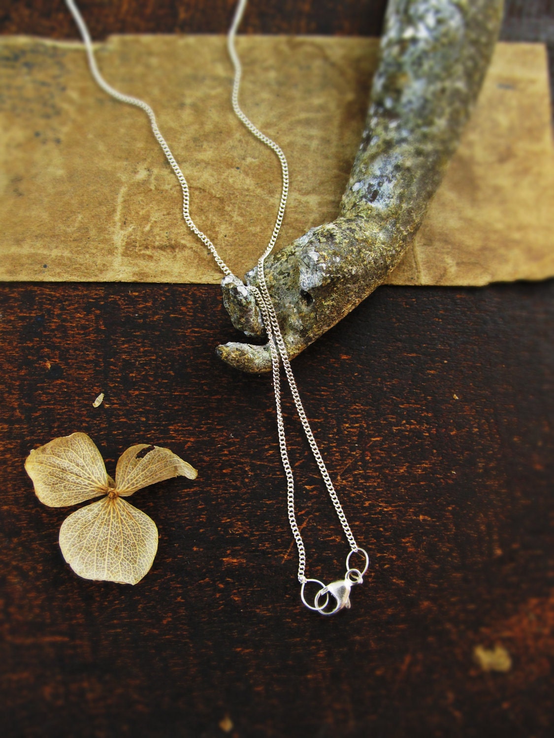 moon necklace in sterling silver