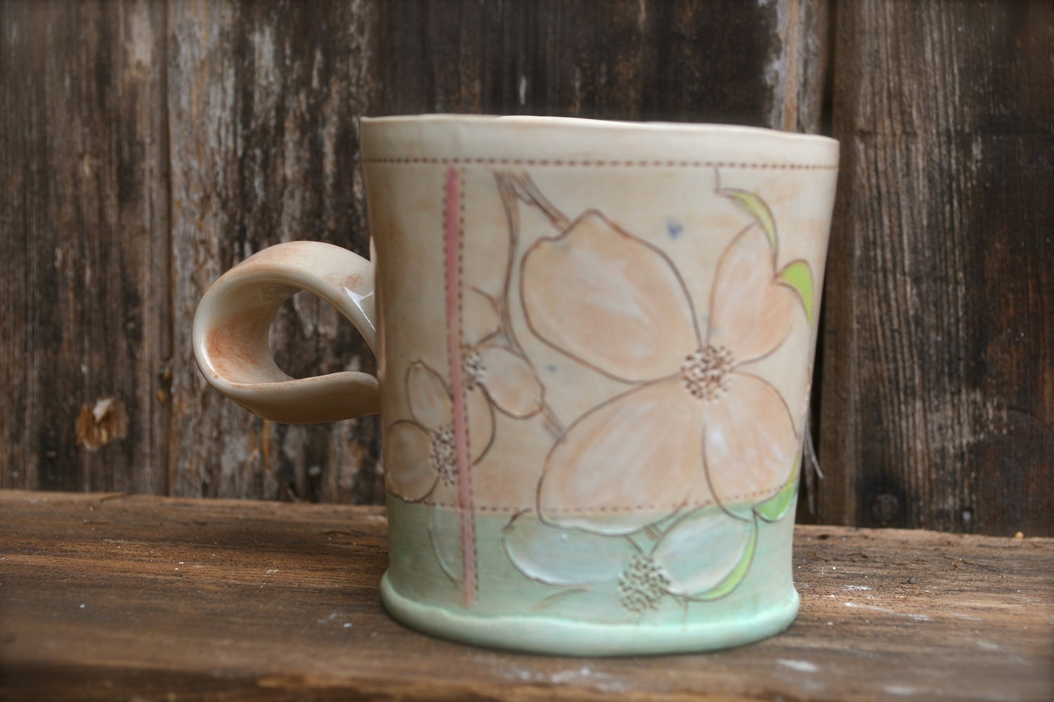 Mint & Pink Dogwood mug