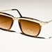 Vintage Gold Brown Bar Sunglasses