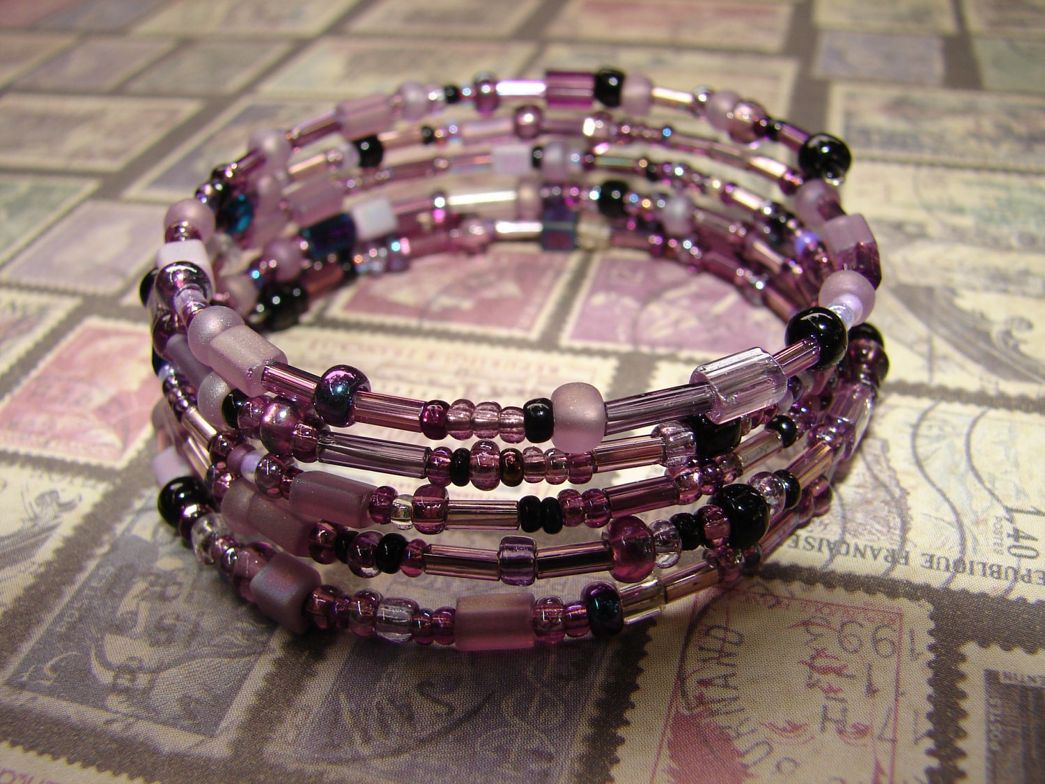 Wire Wrap Bracelet Grapes and Blackberries