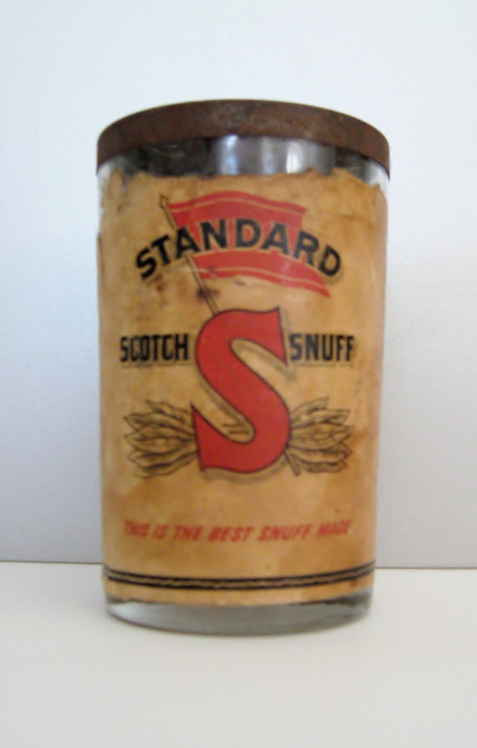 Items similar to Snuff Bottle Antique Glass Snuff Jar, United States