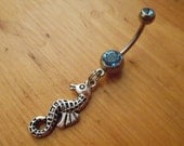 Belly Button Ring - Body Jewelry - Seahorse Belly Ring