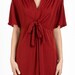 70s Vintage Red Party Dress Waistline Bow Large XLarge