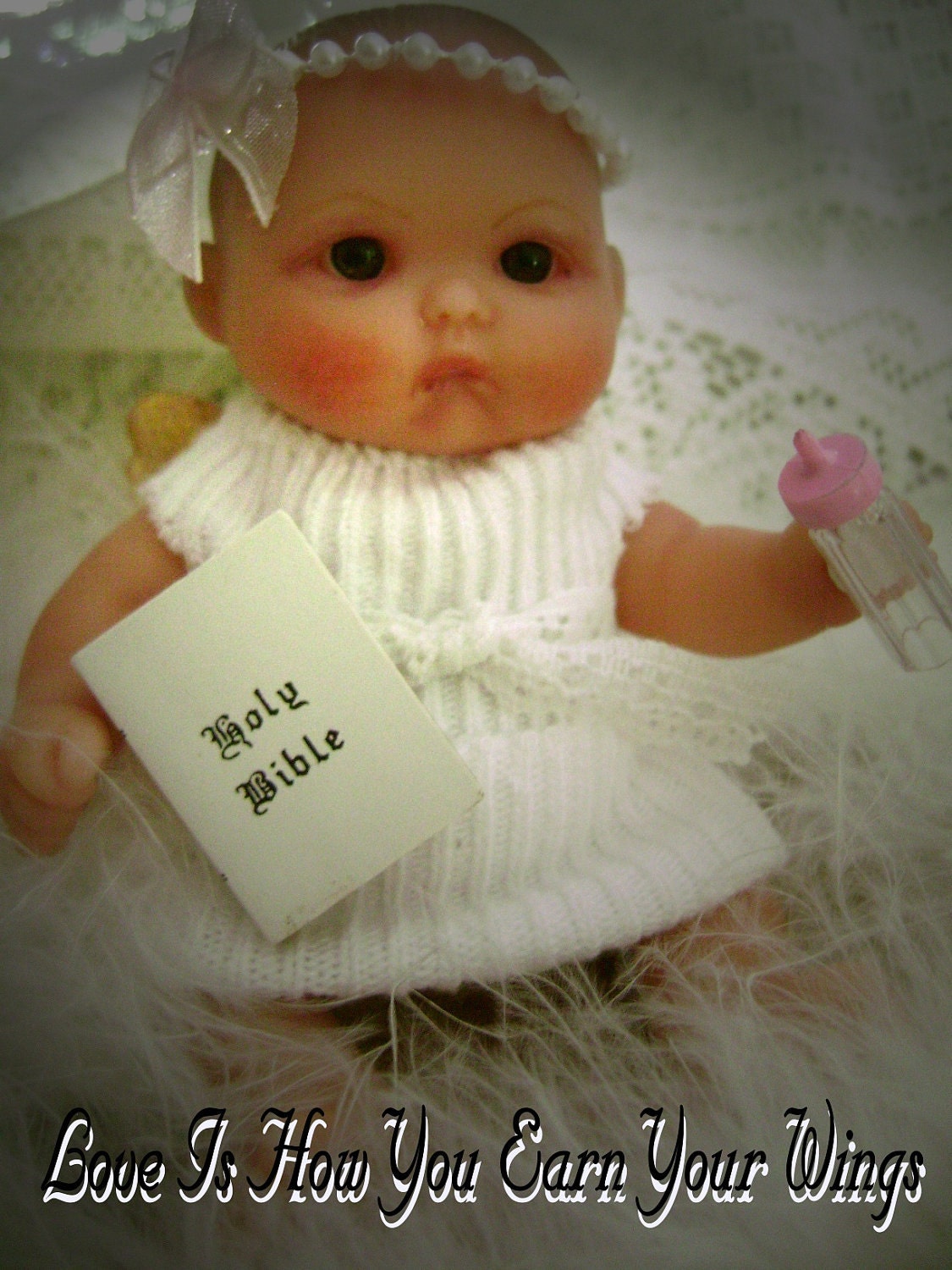 Reborn Mini 5 inch Baby Girl Angel Prayer Baby Sarah