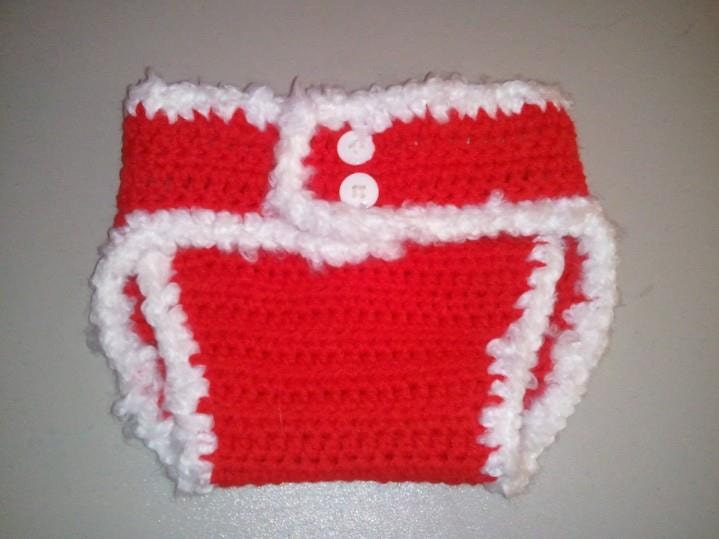 Baby Santa Hat, Diaper Cover, Elf Booties Set - Holly Santa Baby Preemie Child Boy Girl Christmas Holiday Thanksgiving Winter Outfit