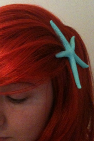 Ariel the little mermaid starfish hair clip