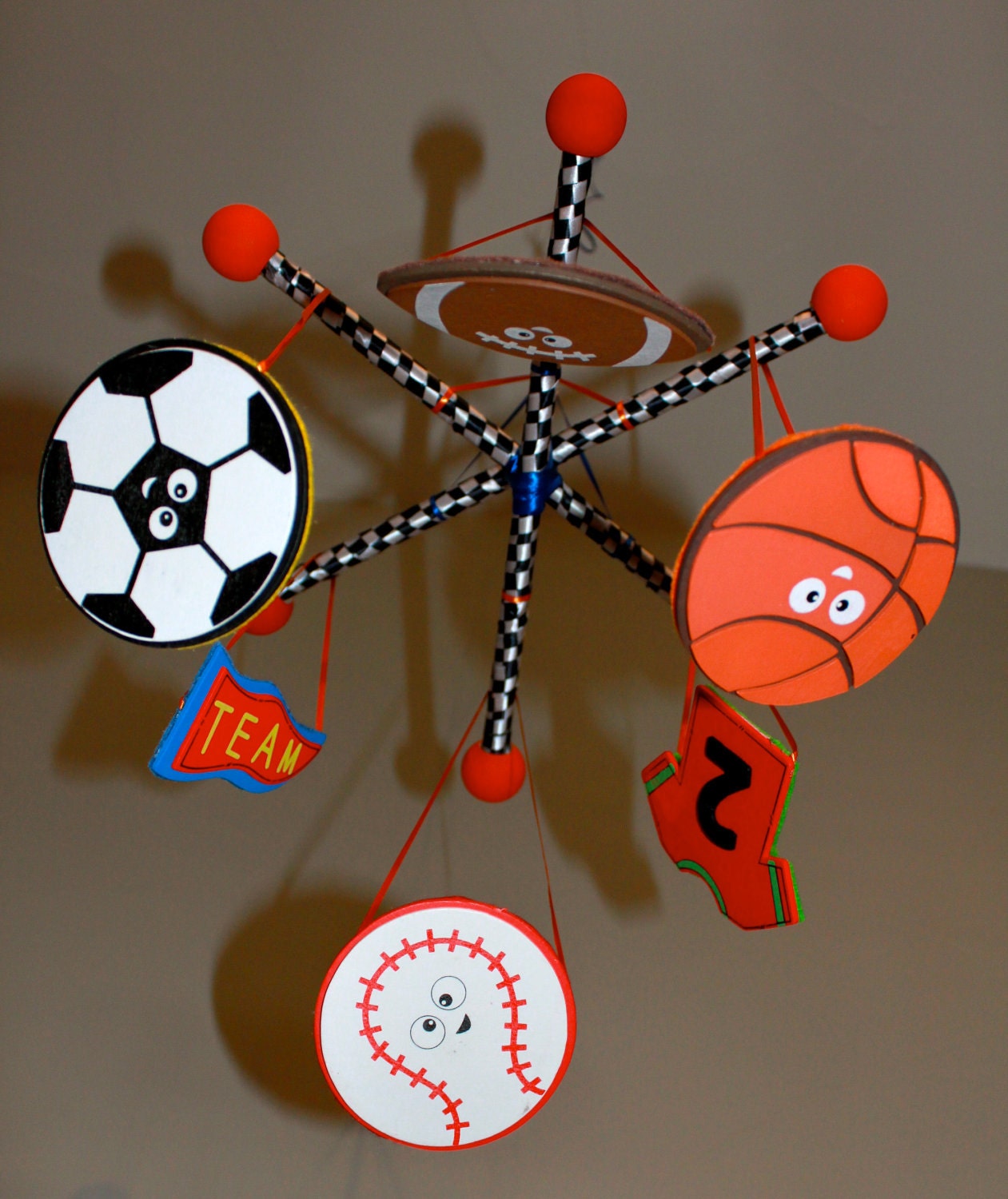 Baby Crib Mobile - 5 Star Nursery Mobile for Boys - Unique Crib Mobile - Modern Crib Mobile - Crib Mobile - Sports Crib Mobile