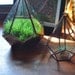 Hanging Teardrop Glass Terrarium -- for air plant terrarium or small succulent -- stained glass -- terrarium supplies -- eco friendly