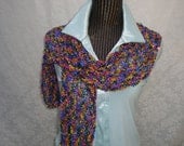 Knit  Scarf Multicolor.Light. Spring/Summer. Dressy. Ready  to  ship.