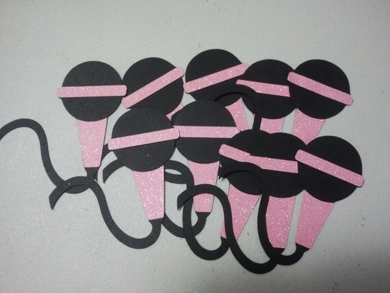 Rock Star Microphones - Die Cuts from Slumber Party Cricut Cartridge