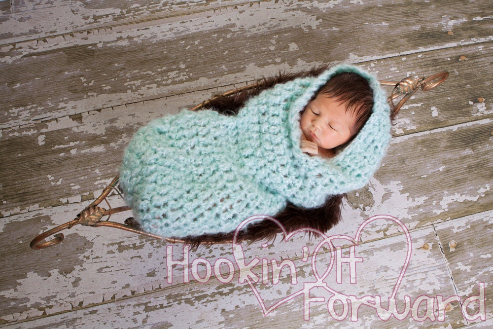 Newborn Cocoon Photo Prop - Handmade Crochet for Baby