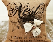 NEST- Burlap Pillow Cover