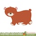 Bear Vinyl Wall Decal for a Woodland or Forest Friends Nursery, Kids, Childrens Room