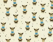 Who's That Girl - Best Doggie Companion in Ivory by Izak Zenou for Robert Kaufman Fabrics-Novelty Fabric