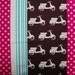 Echino Fabric- Scooter - Brown/Pink