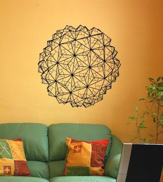 Geometric Origami Vinyl Wall Decal by RadRaspberry on Etsy