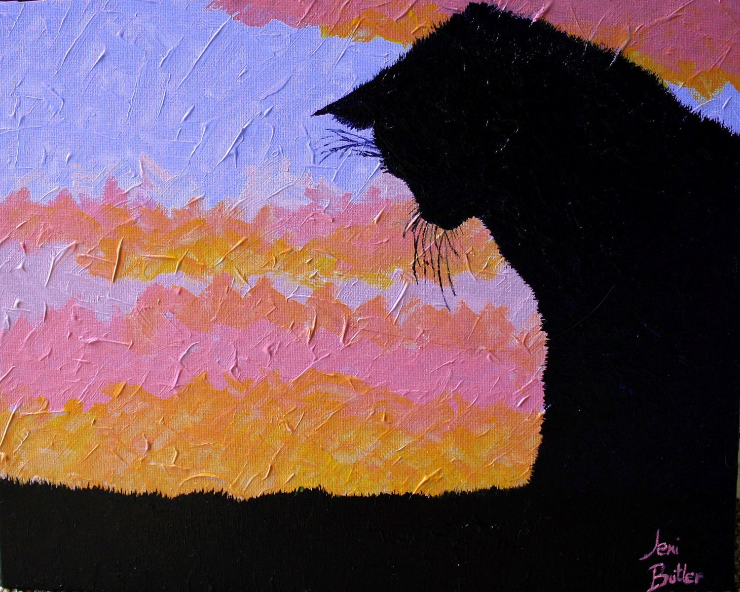 ORIGINAL Artwork 10" x 8" Acrylics on Canvas Board Painting by ArtworkbyJeni "Watching the Sunrise"