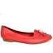 Vintage 80s Red Leather Oxford Flats 9.5