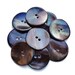 VINTAGE: 7 Large Dark Abalone shell buttons -1"