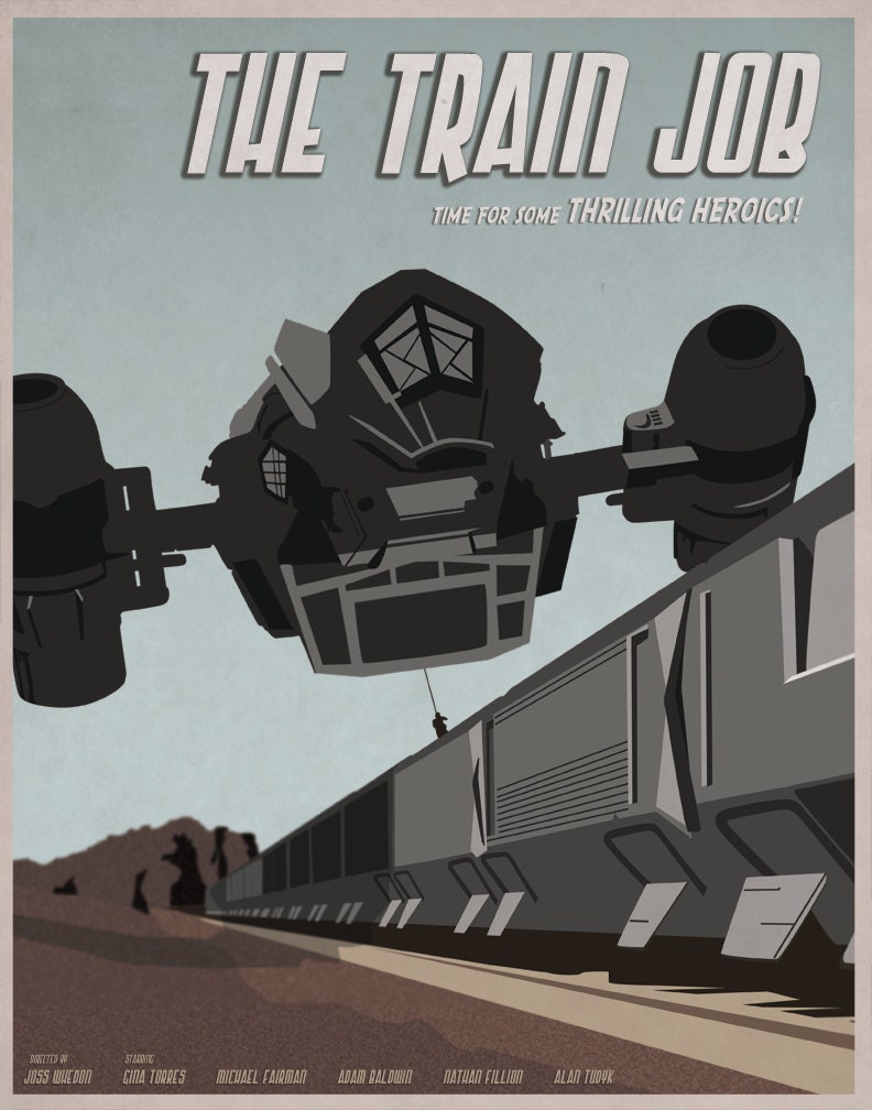 The Train Job - Firefly Illustrated Poster
