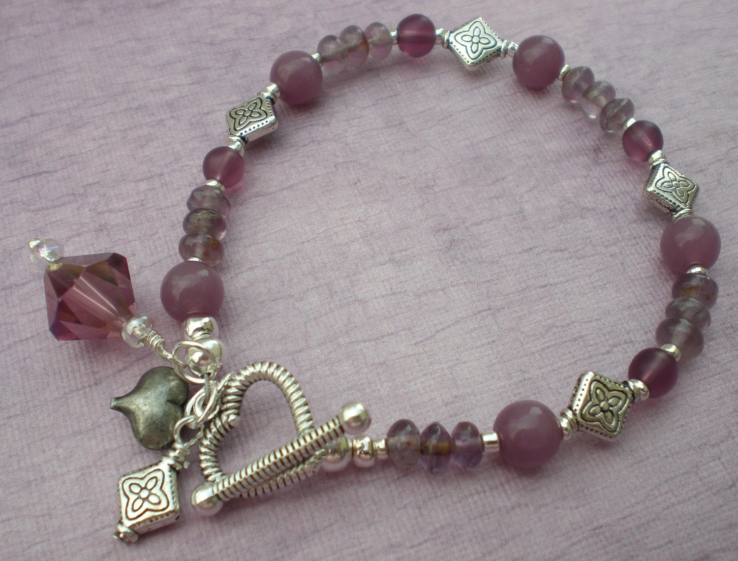 Bracelet - Purple Hearts