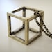 Cubiste - Hollow Cube Necklace - Long Necklace Style