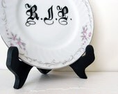 Decorative Plate - Rest In Peace - Cemetery - Typography