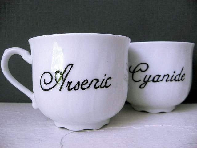 Teacup - Victorian Inspired - Hand Painted Tea Cups - Arsenic - Cyanide