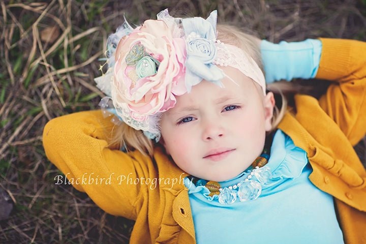 Mademoiselle Shabby Chic Bow Headband
