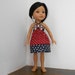 Hearts for Hearts Doll Clothes Red White and Blue Sun Dress (or Skirt) for H4H or Similar 13-14" Dolls Betsy McCall, Les Cheries,Groovy Girl