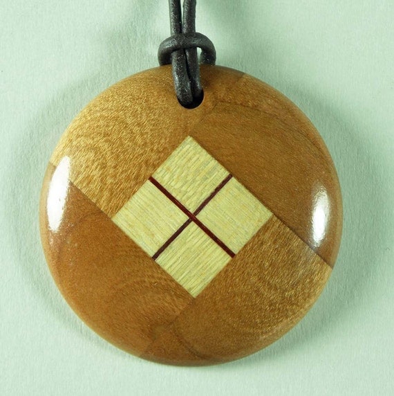 Wood Pendant Necklace Woodturning made of by