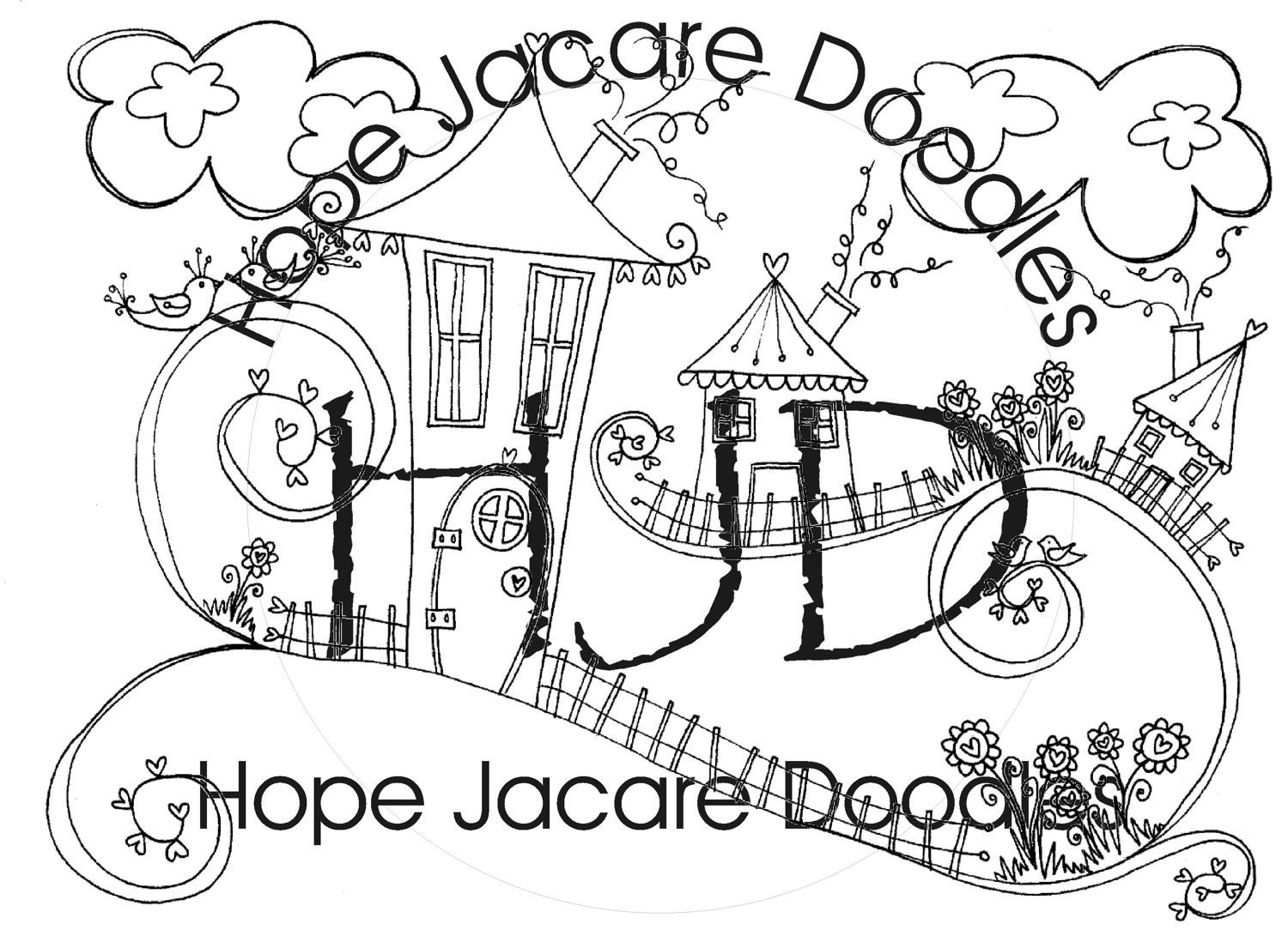 Swirly street digi stamp by Hope jacare - cardmaking / Scrapbooking