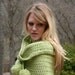 Light Green Cowl Scarf Cozy Capelet Deep Loop Scarf - Merino / Cashmere