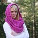 SALE Fuchsia Pink Chunky Cowl Scarf Snood / Autumn / Winter Fashion Accessories
